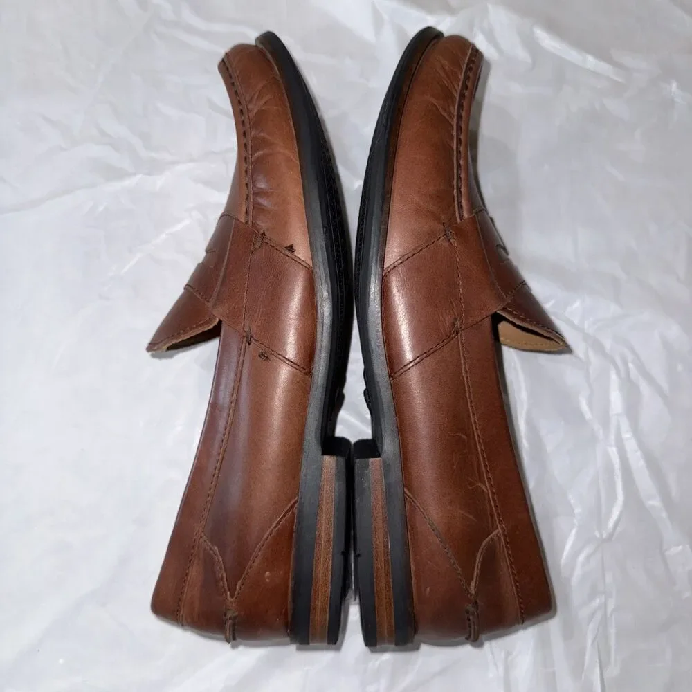 Cole Haan Pinch Grand OS Penny Loafers Mens 10.5 M British Tan Leather Shoes